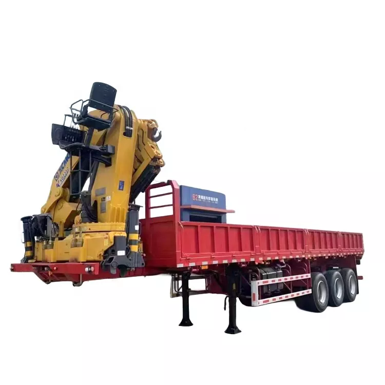 Extended-Platform Truck-Mounted Crane Semi-Trailer