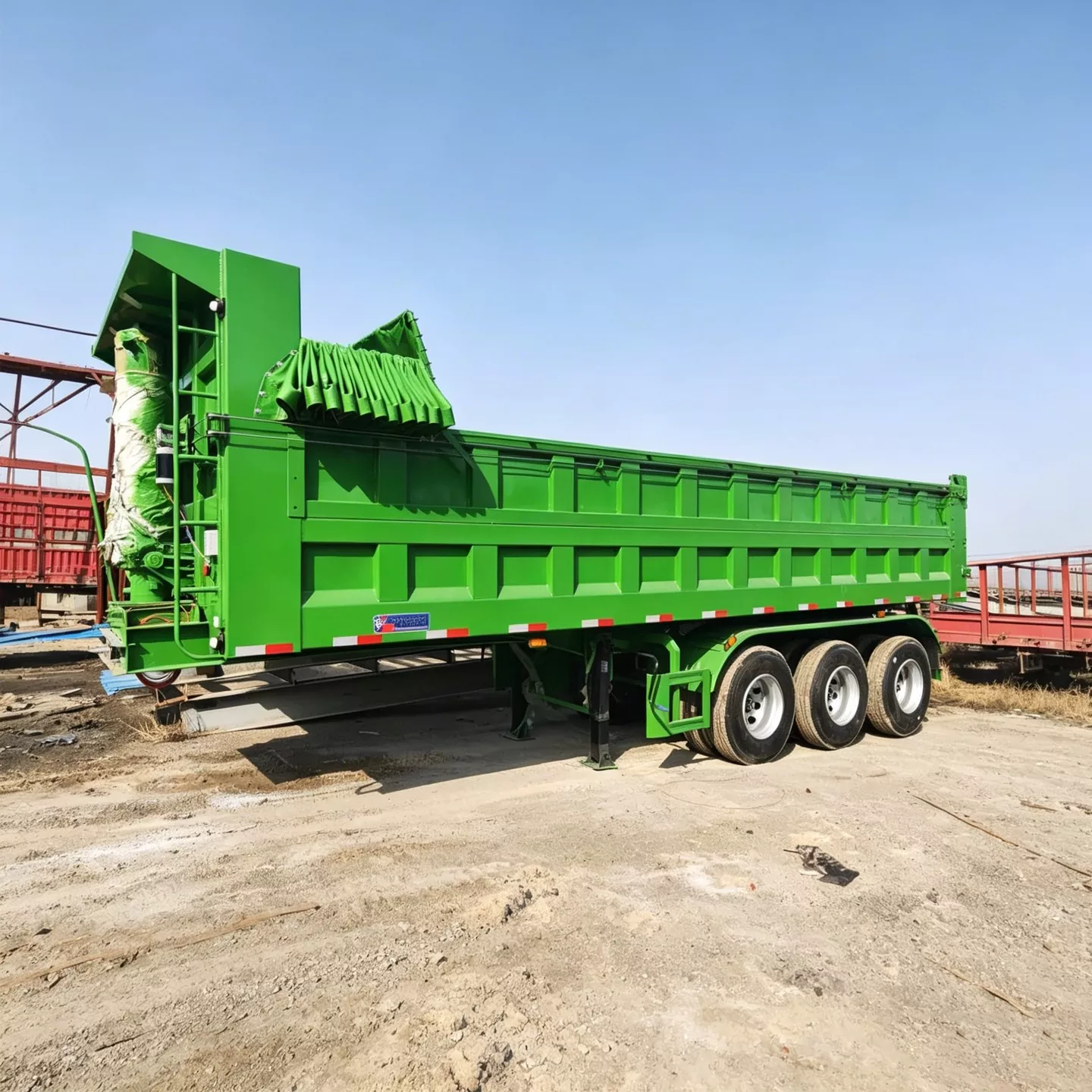 Widened and Reinforced Mining Dump Semi-Trailer